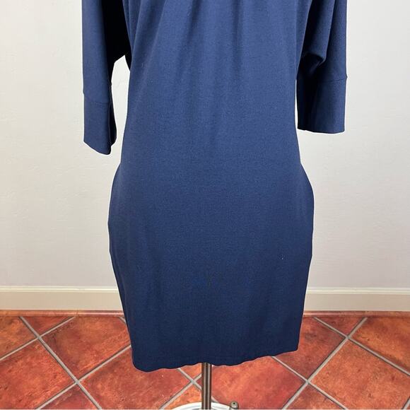 Whistles Navy Blue Tie Waist Dress - Picture 4 of 8